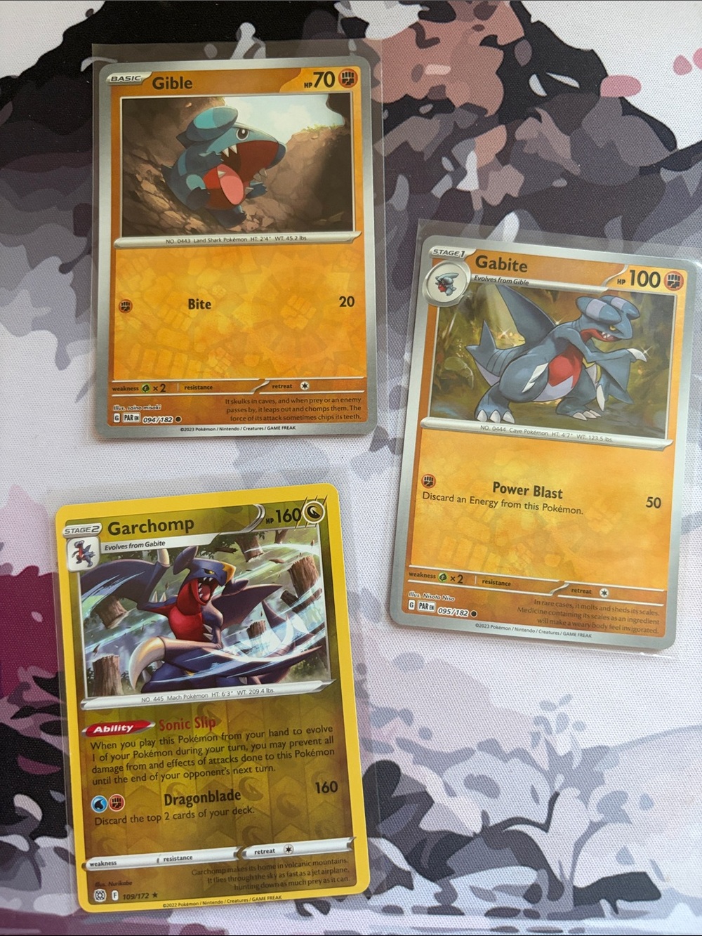 Gible, Gabite & Garchomp Evolution Lot | 3 Cards | Reverse Holo ✨5/$25✨